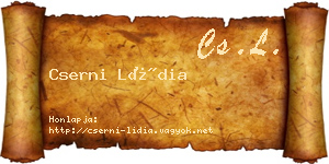 Cserni Lídia névjegykártya